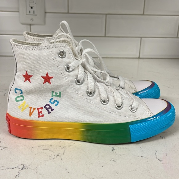 Converse Chuck Taylor All Star High 'Smiley - Pride' Size 6.5 - Picture 14 of 16
